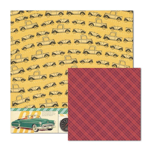 We R Memory Keepers - Travel Light Collection - 12 x 12 Double Sided Paper - Traffic Jam