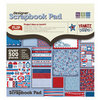 We R Memory Keepers - Yankee Doodles Collection - 12 x 12 Designer Scrapbook Pad with Glitter Accents