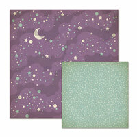 We R Memory Keepers - Spookville Collection - Halloween - 12 x 12 Double Sided Paper - Magic Moon