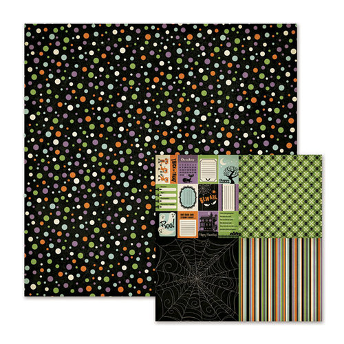 We R Memory Keepers - Spookville Collection - Halloween - 12 x 12 Double Sided Paper - Spooky Spots