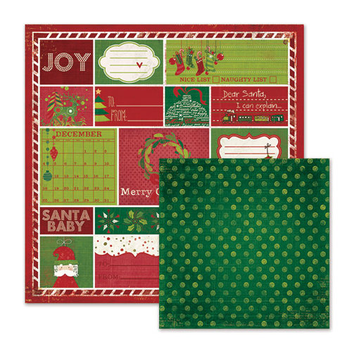 We R Memory Keepers - Peppermint Twist Collection - Christmas - 12 x 12 Double Sided Paper - Glad Tidings