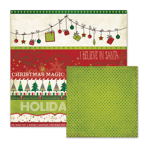 We R Memory Keepers - Peppermint Twist Collection - Christmas - 12 x 12 Double Sided Paper - Holiday Spirit