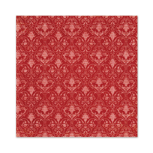 We R Memory Keepers - Peppermint Twist Collection - Christmas - 12 x 12 Glitter Paper - Pomegranate