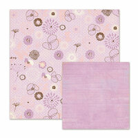 We R Memory Keepers - Cotton Tail Collection - 12 x 12 Double Sided Paper - Wild Flowers