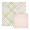 We R Memory Keepers - Cotton Tail Collection - 12 x 12 Double Sided Paper - Color Me Plaid