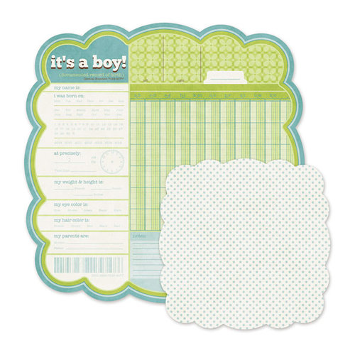We R Memory Keepers - Baby Mine Collection - 12 x 12 Double Sided Die Cut Paper - It's a Boy