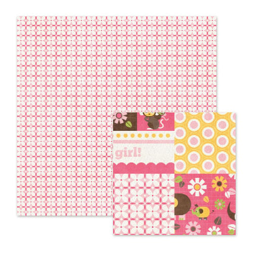 We R Memory Keepers - Baby Mine Collection - 12 x 12 Double Sided Paper - Baby Pink