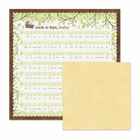 We R Memory Keepers - Baby Mine Collection - 12 x 12 Double Sided Paper - Rock-A-Bye