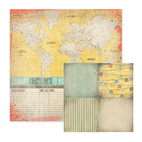 We R Memory Keepers - Down the Boardwalk Collection - 12 x 12 Double Sided Paper - Coastlines