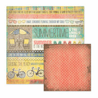 We R Memory Keepers - Down the Boardwalk Collection - 12 x 12 Double Sided Paper - Down by the Sea