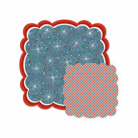 We R Memory Keepers - Red White and Blue Collection - 12 x 12 Double Sided Die Cut Paper - Fireworks