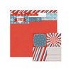 We R Memory Keepers - Red White and Blue Collection - 12 x 12 Double Sided Paper - Hero