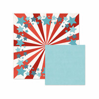 We R Memory Keepers - Red White and Blue Collection - 12 x 12 Double Sided Paper - Seeing Stars