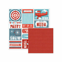 We R Memory Keepers - Red White and Blue Collection - 12 x 12 Double Sided Paper - Summertime Fun