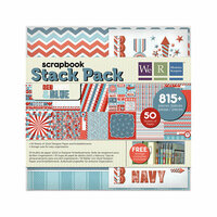We R Memory Keepers - Red White and Blue Collection - 12 x 12 Stack Pack with Foil Accents