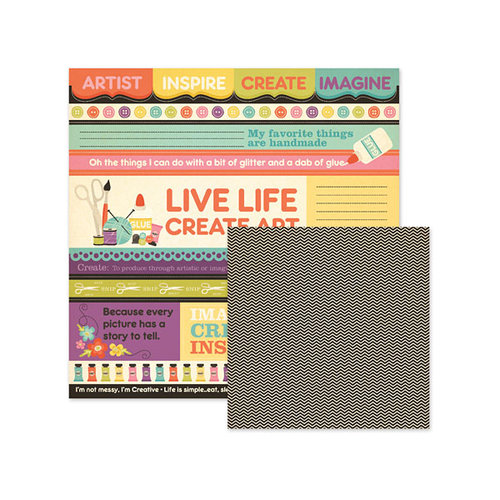 We R Memory Keepers - Love 2 Craft Collection - 12 x 12 Double Sided Paper - Create