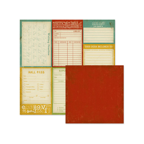 We R Memory Keepers - Hall Pass Collection - 12 x 12 Double Sided Paper - Classroom
