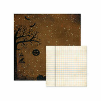 We R Memory Keepers - Black Widow Collection - Halloween - 12 x 12 Double Sided Paper - Jack O Lantern