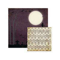 We R Memory Keepers - Black Widow Collection - Halloween - 12 x 12 Double Sided Paper - Nightfall