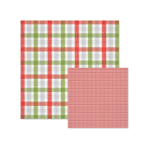 We R Memory Keepers - Yuletide Collection - Christmas - 12 x 12 Double Sided Paper - Plaid