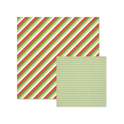 We R Memory Keepers - Yuletide Collection - Christmas - 12 x 12 Double Sided Paper - Stripes