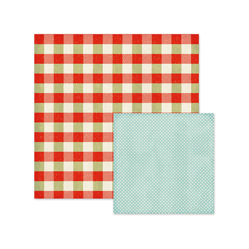 We R Memory Keepers - North Pole Collection - 12 x 12 Double Sided Paper - Holiday Plaid