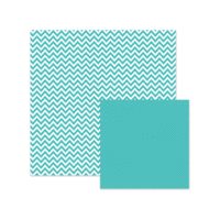 We R Memory Keepers - Basics Collection - 12 x 12 Double Sided Paper - Blue Chevron