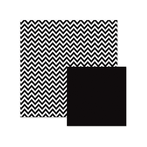 We R Memory Keepers - Basics Collection - 12 x 12 Double Sided Paper - Gray Chevron
