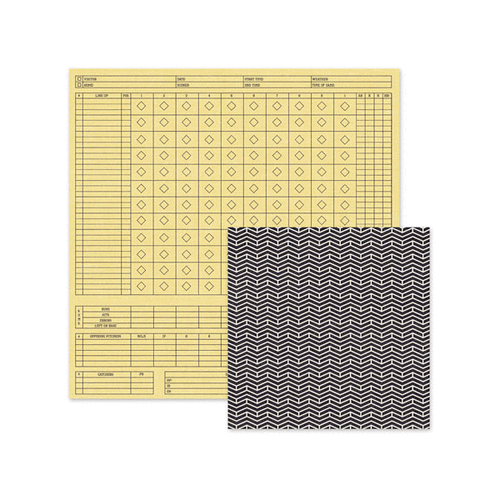 We R Memory Keepers - Game Day Collection - 12 x 12 Double Sided Paper - Scorecard