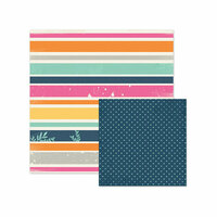 We R Memory Keepers - Inked Rose Collection - 12 x 12 Double Sided Paper - Striped