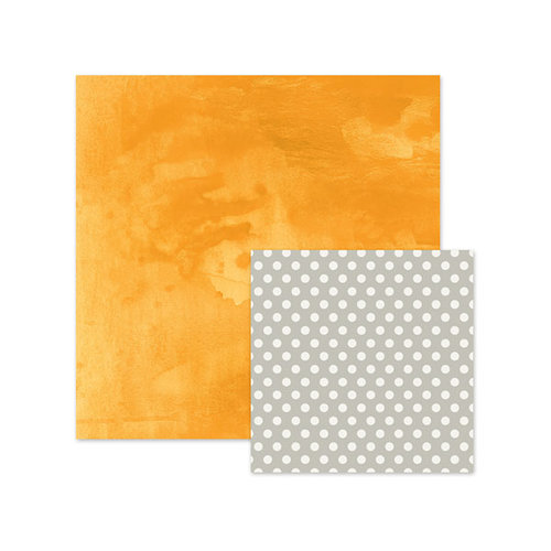 We R Memory Keepers - Inked Rose Collection - 12 x 12 Double Sided Paper - Orange Wash