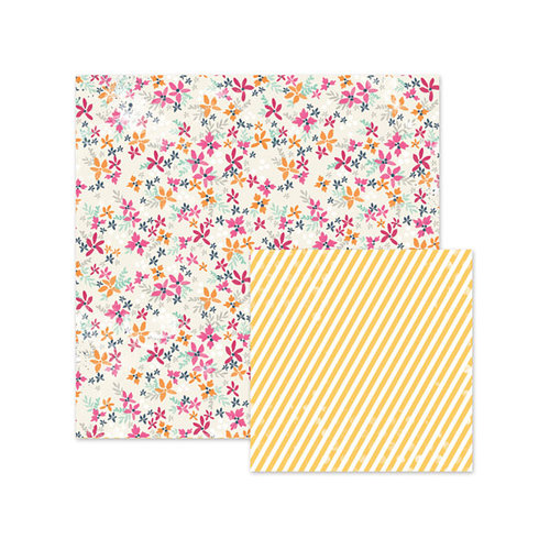 We R Memory Keepers - Inked Rose Collection - 12 x 12 Double Sided Paper - Floral