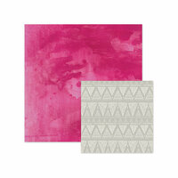 We R Memory Keepers - Inked Rose Collection - 12 x 12 Double Sided Paper - Pink Wash