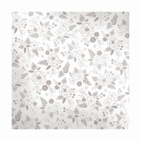 We R Memory Keepers - Sheer Metallic Collection - 12 x 12 Vellum - Silver Flower