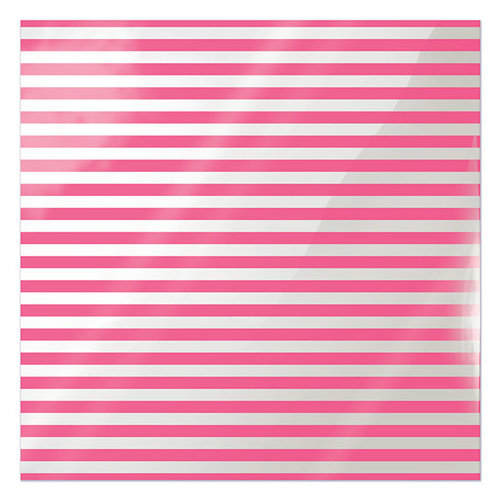 We R Memory Keepers - Clearly Bold Collection - 12 x 12 Acetate Paper - Neon Pink Stripe