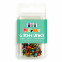 We R Memory Keepers - White Out Nonsense Collection - Glitter Brads, CLEARANCE