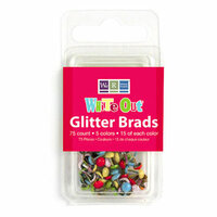 We R Memory Keepers - White Out Christmas Collection - Glitter Brads
