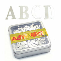 We R Memory Keepers - Precious Metals Collection - Metal Alphabet Set - Silver Lining - Grand