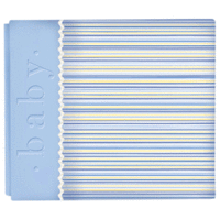 We R Memory Keepers Baby Stripe Blue Deluxe Postbound Albums