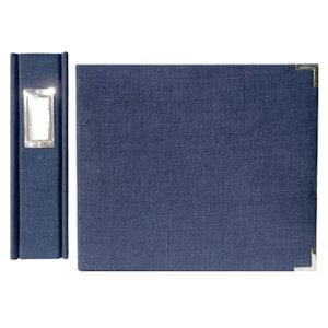 We R Memory Keepers Linen 12 x 12 Postbound Albums - Wedgewood