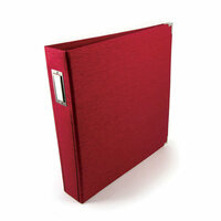We R Memory Keepers Linen 12 x 12 Postbound Albums - Pomegranate