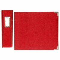 We R Memory Keepers Linen 8 X 8 Postbound Albums - Pomegranate
