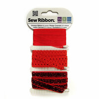 We R Memory Keepers - Sew Ribbon - Ribbon Set - Crimson