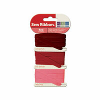 We R Memory Keepers - Sew Ribbon - Ribbon Set - Red