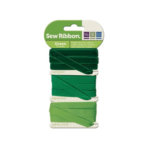 We R Memory Keepers - Sew Ribbon - Ribbon Set - Green
