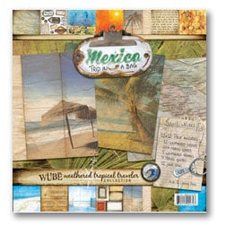 Wubie Prints - Weathered Tropical Traveler Collection - Trip In a Bag - Paper Pack - Mexico - Beach - Vacation