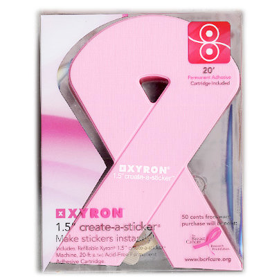 Xyron - Create-A-Sticker - Breast Cancer Ribbon Dispenser - 1.5 inch