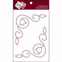 Zva Creative - Self Adhesive Crystals - Classy - Grape Crystal and Pearl