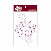 Zva Creative - Self-Adhesive Crystals - Symmetrical Flourishes 1 - Pink and Rosy