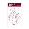 Zva Creative - Self-Adhesive Crystals - Symmetrical Flourishes 2 - Pink and Rosy